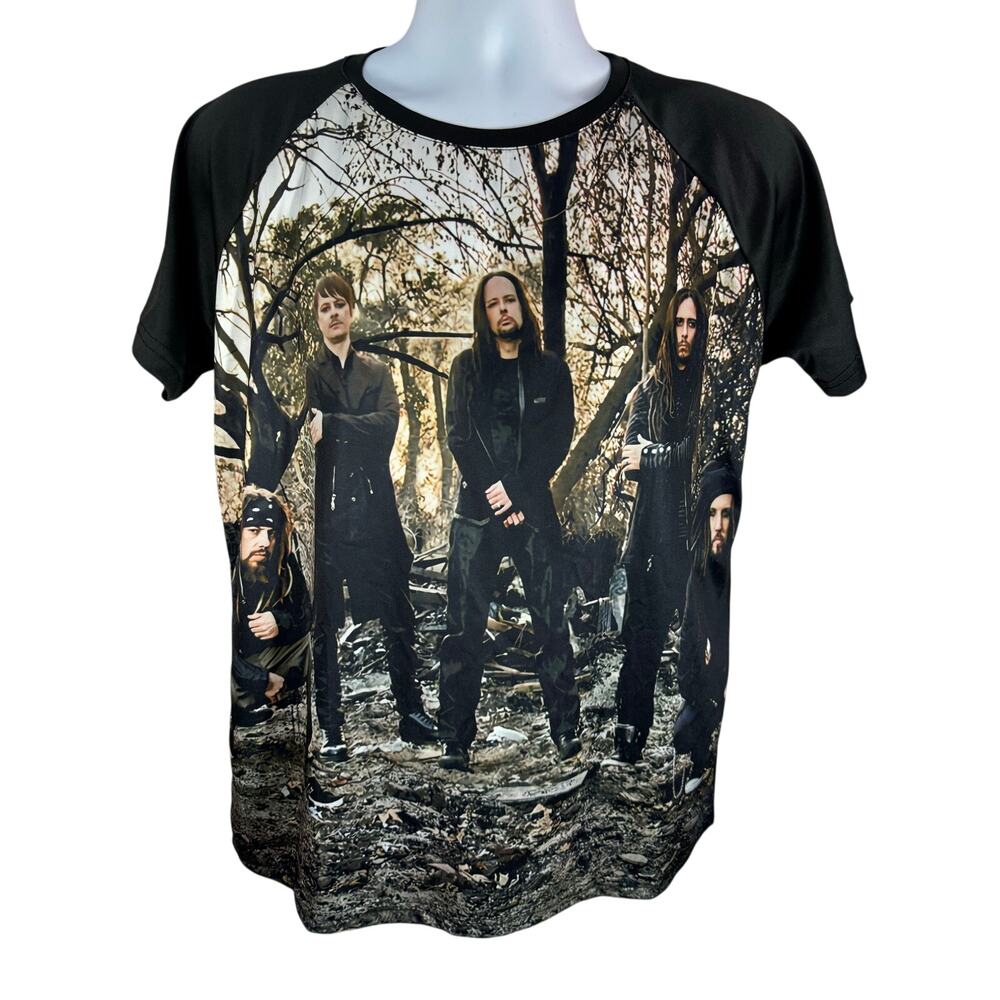 Korn Black Band T-Shirt Medium 21x26